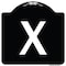 Signmission Sign with Letter X Heavy-Gauge Aluminum Architectural Sign, 18" L, 18" H, BW-1818-22918 A-DES-BW-1818-22918 - alternate 1